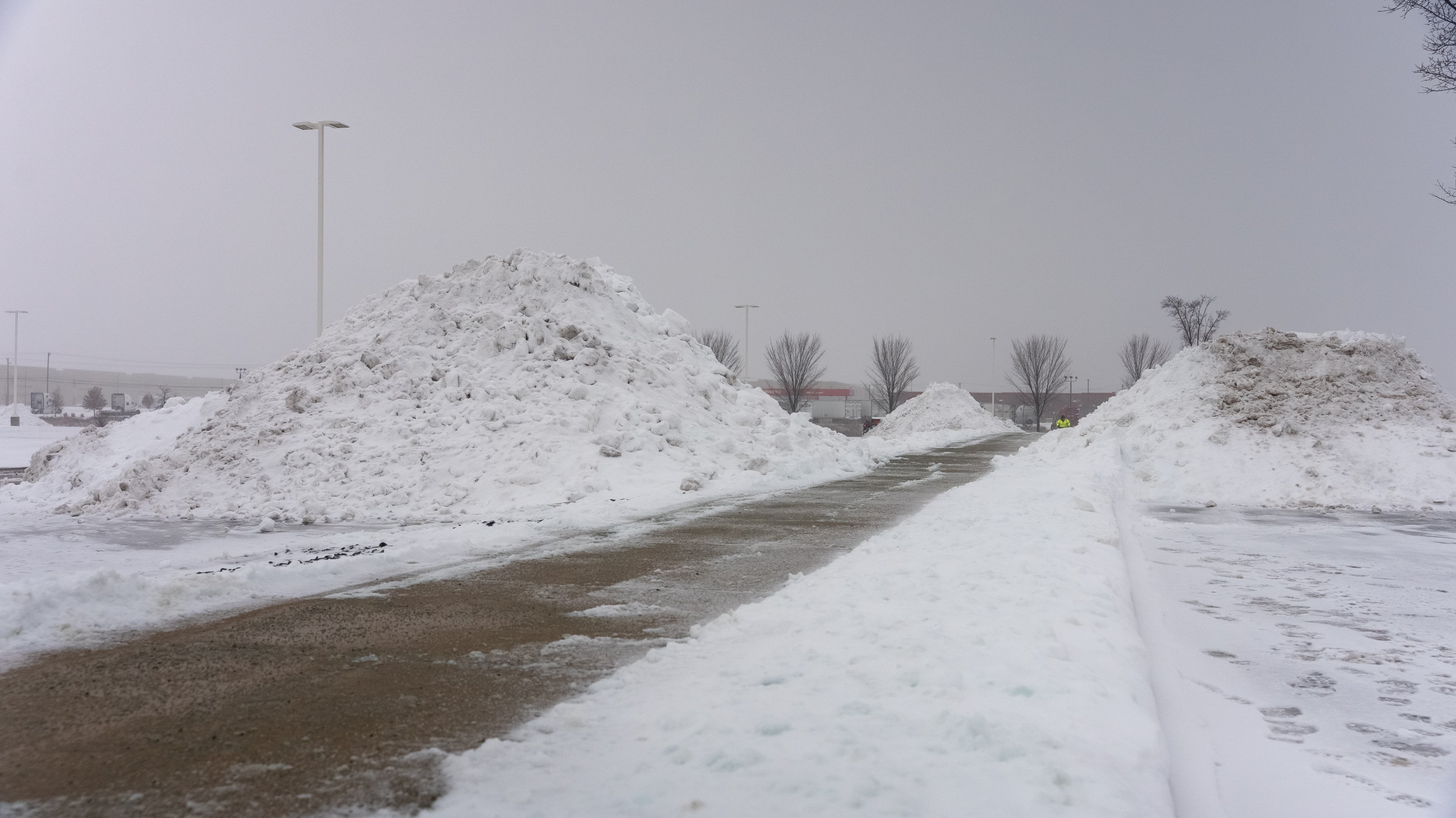 cleared sidewalk snow removal salt