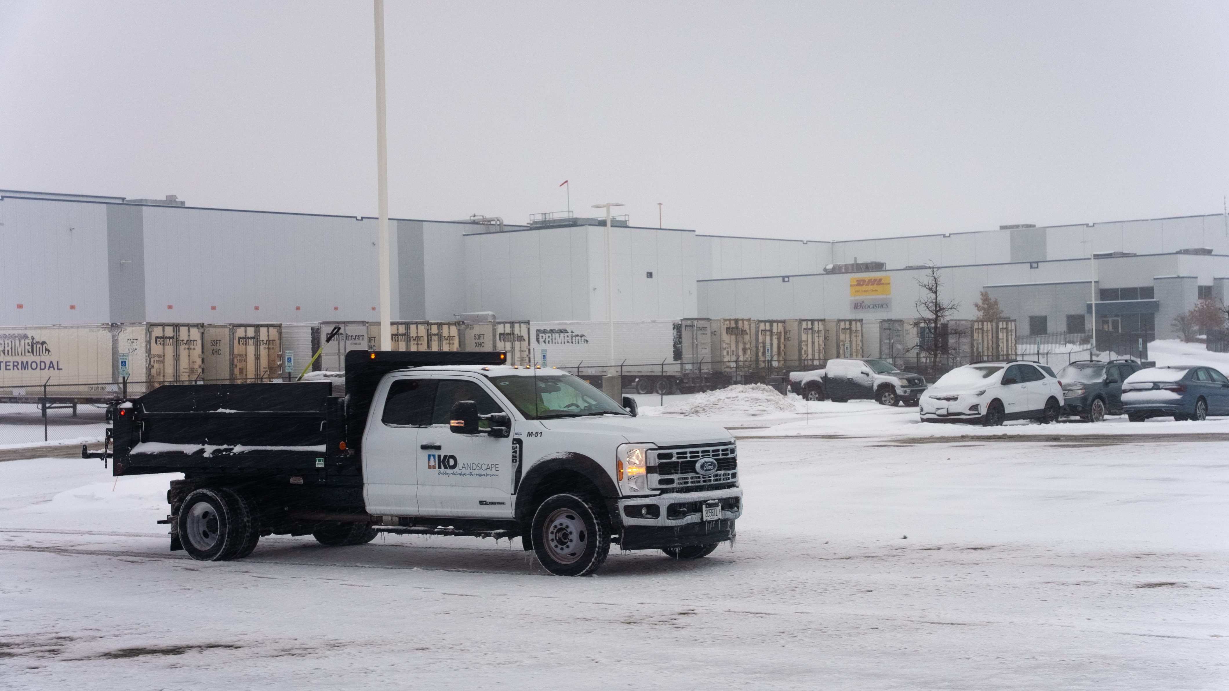 snow team truck removal during snow storm