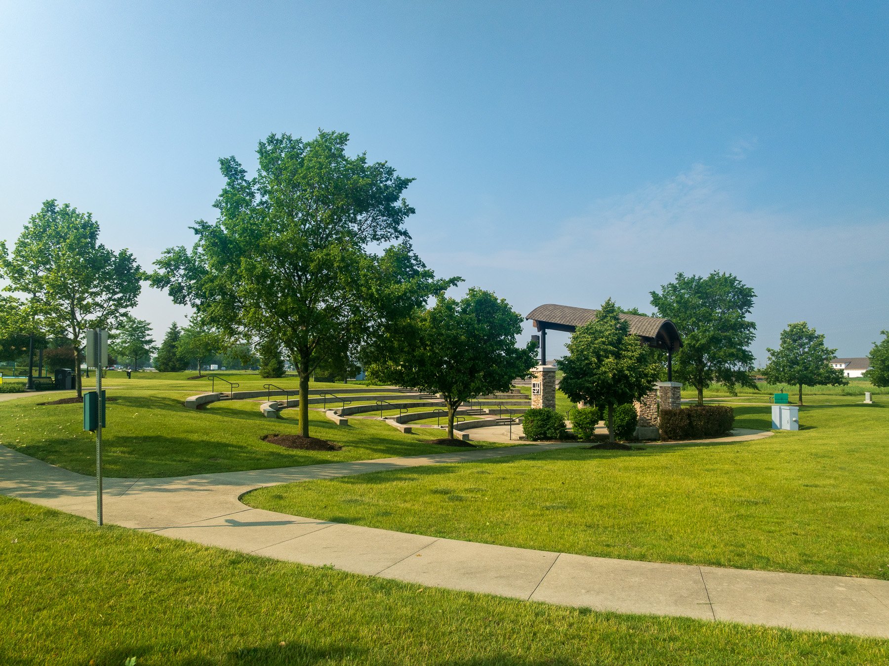 commercial maintenance park municipal amphitheater trees lawn nice 2