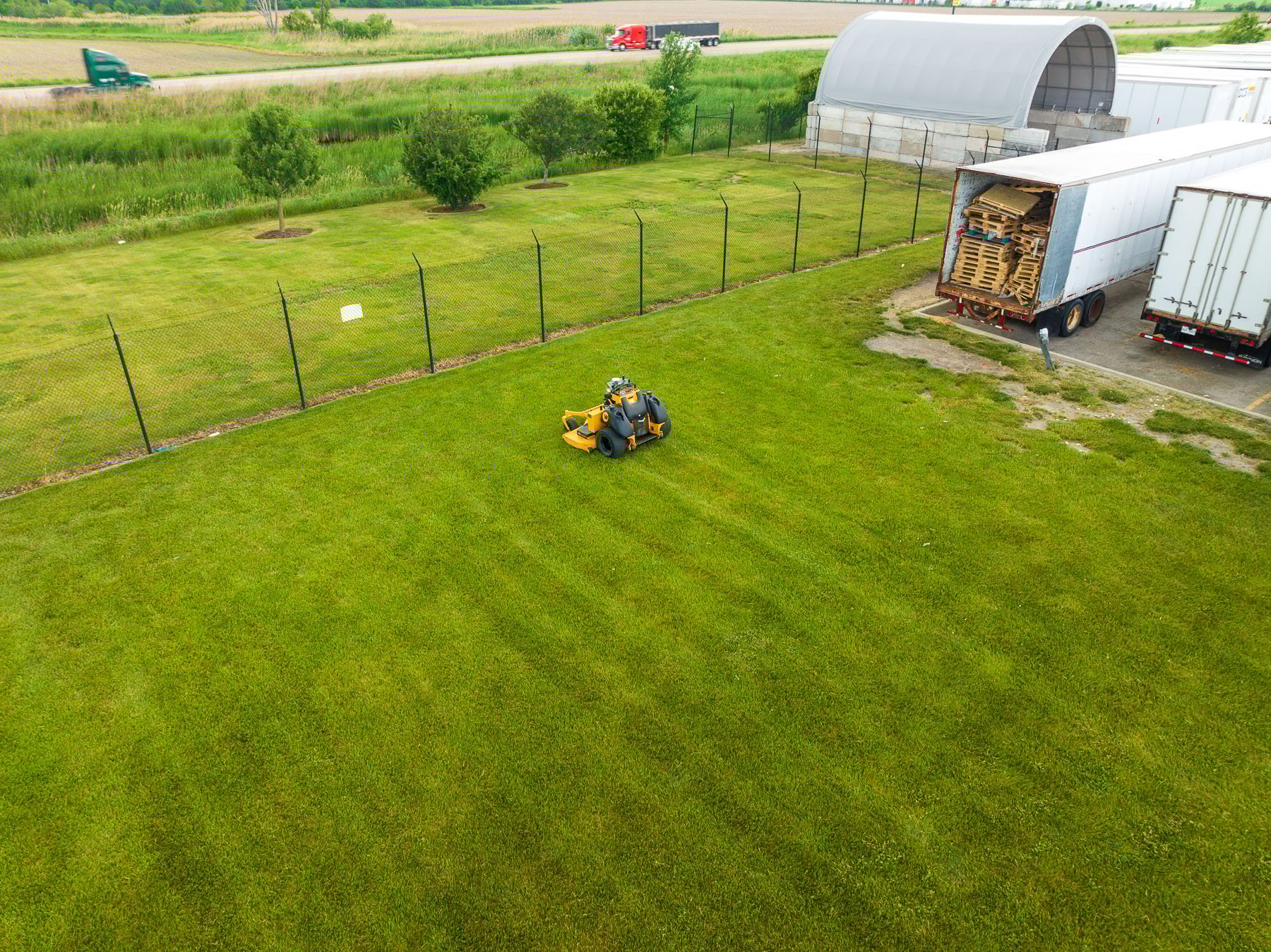 commercial maintenance robotic mower aerial 3