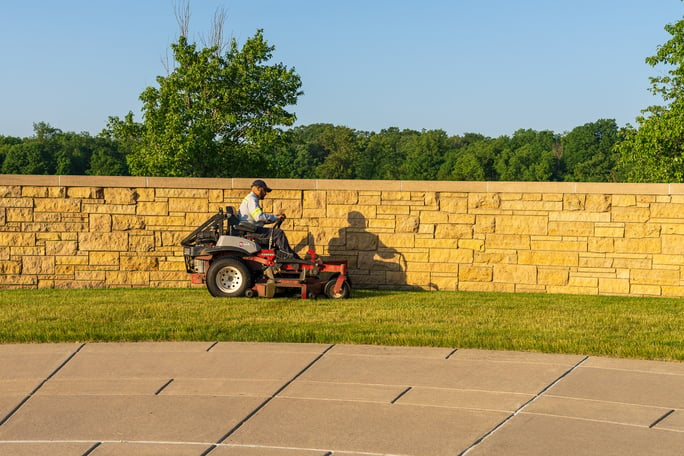 commercial maintenance technicians mowing monument 2